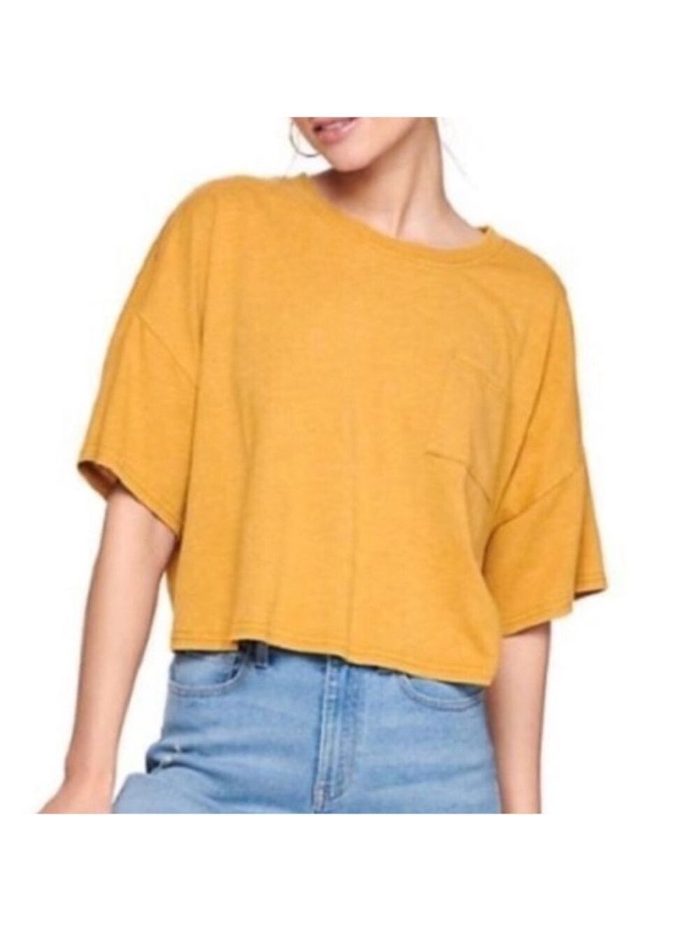 SO cropped short sleeve pocket tee Woman’s Juniors XXL warm ginger - Picture 9 of 11